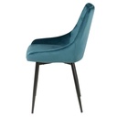 Chaise en velours bleu