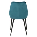 Chaise en velours bleu