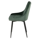 Chaise en velours vert sapin