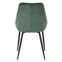 Chaise en velours vert sapin