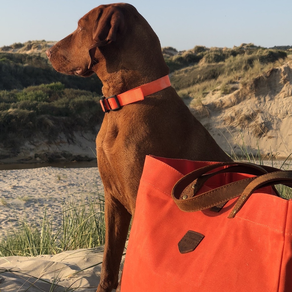 Sac cabas toile waxée ESCAPADE - Couleurs : ORANGE