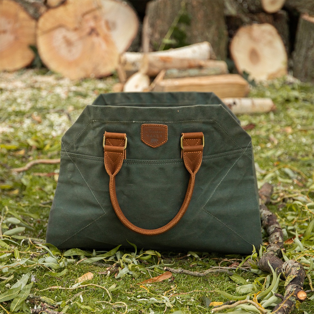 Sac à buches 2 en 1 CRAFTWOOD - Couleurs : VERT ANGLAIS