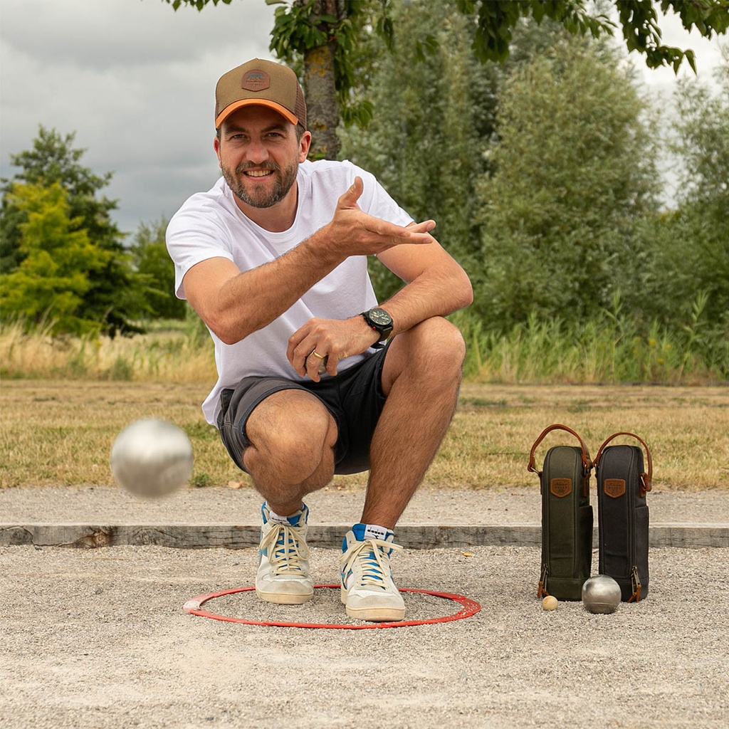 Sacoche à boule de pétanque JACK - Couleurs : VERT FORÊT