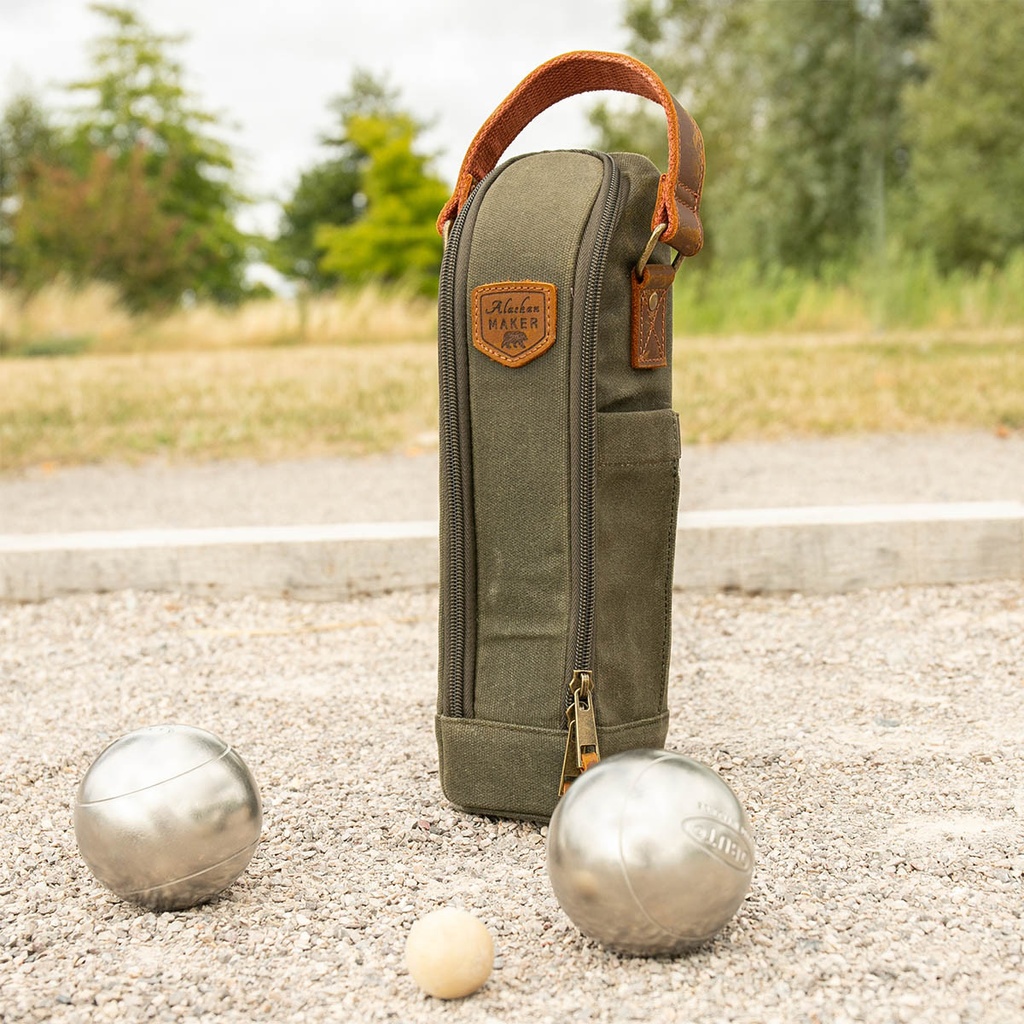 Sacoche à boule de pétanque JACK - Couleurs : VERT FORÊT