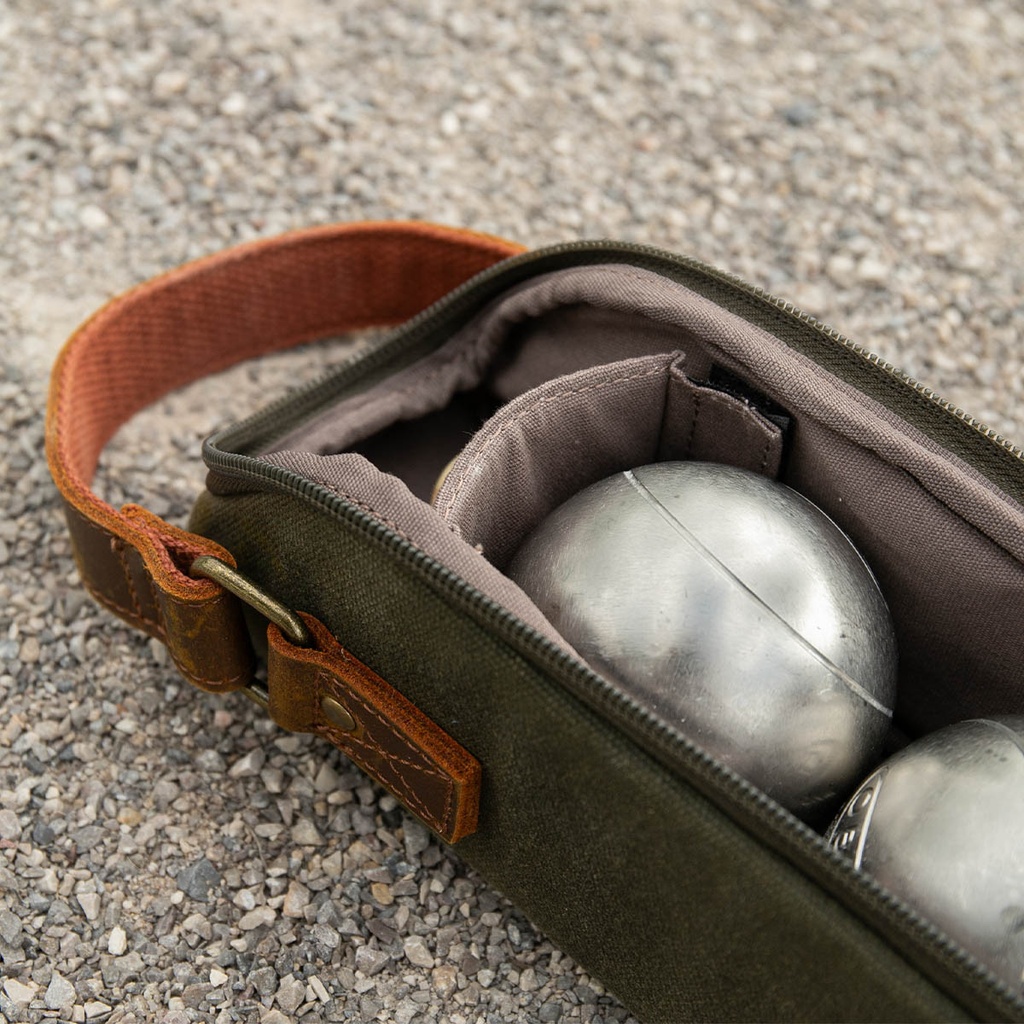 Sacoche à boule de pétanque JACK - Couleurs : VERT FORÊT