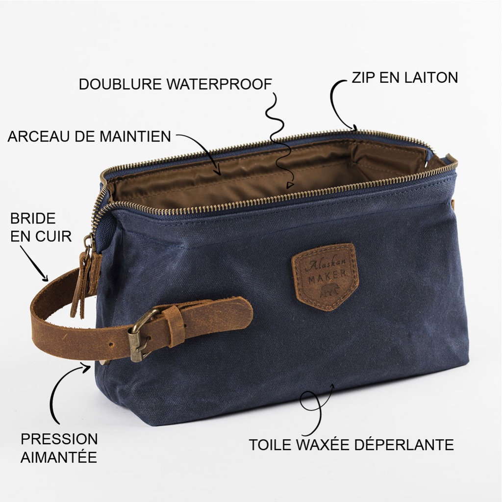 Trousse de toilette Baroudeur K2 - Couleurs : BLEU MARINE