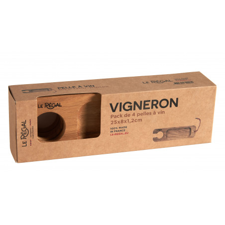 Pelle à vin Vigneron chêne Pack de 4