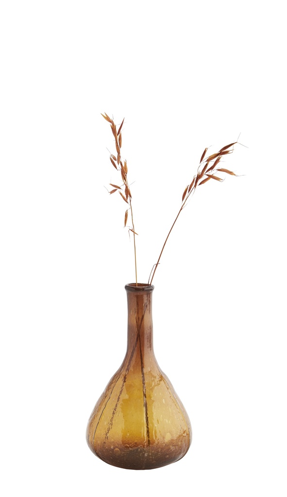 Vase verre ambré