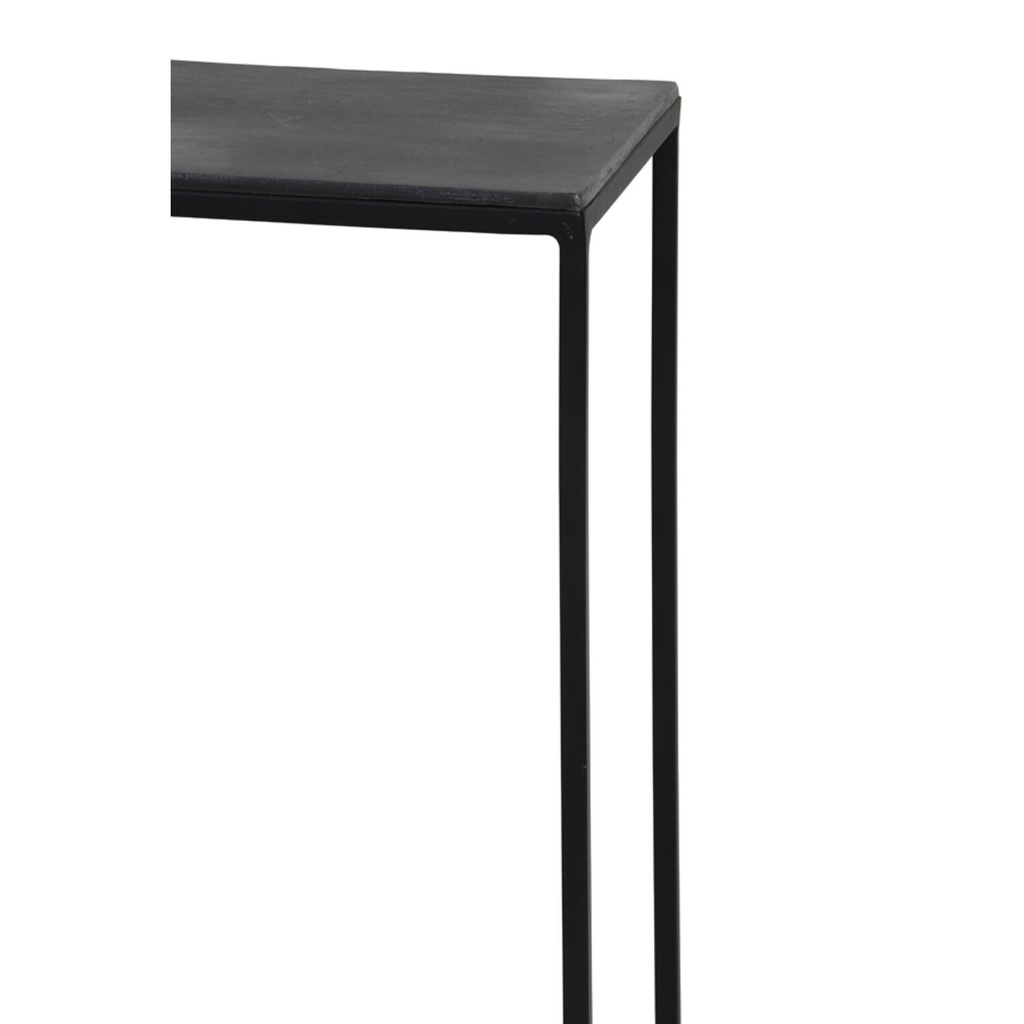 Console S/2 max 120x25x80 cm BOCA plomb brut noir mat