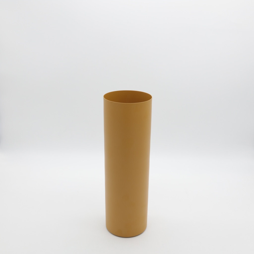 Vase métal moutarde Ø:9 H: 29 cm