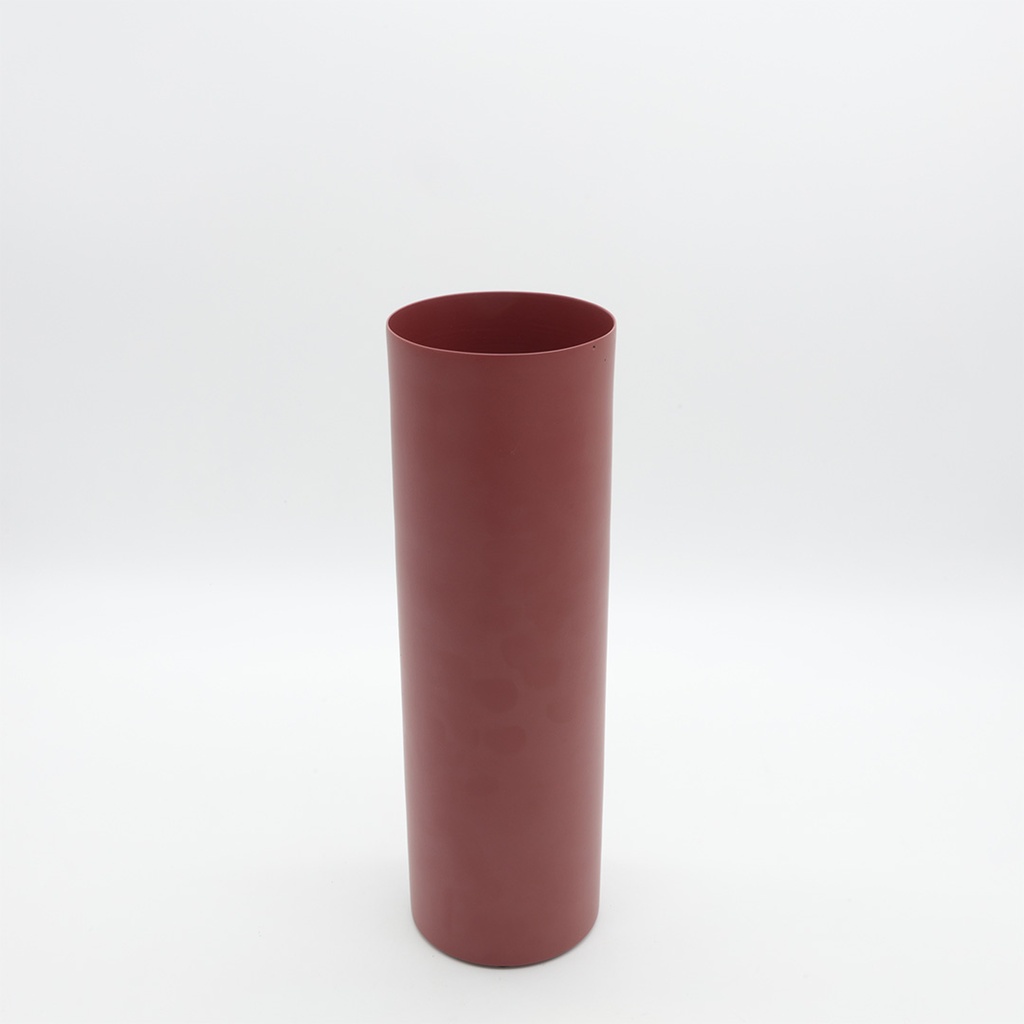 Vase métal framboise Ø:9 H: 29 cm