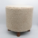 Pouf mouton beige