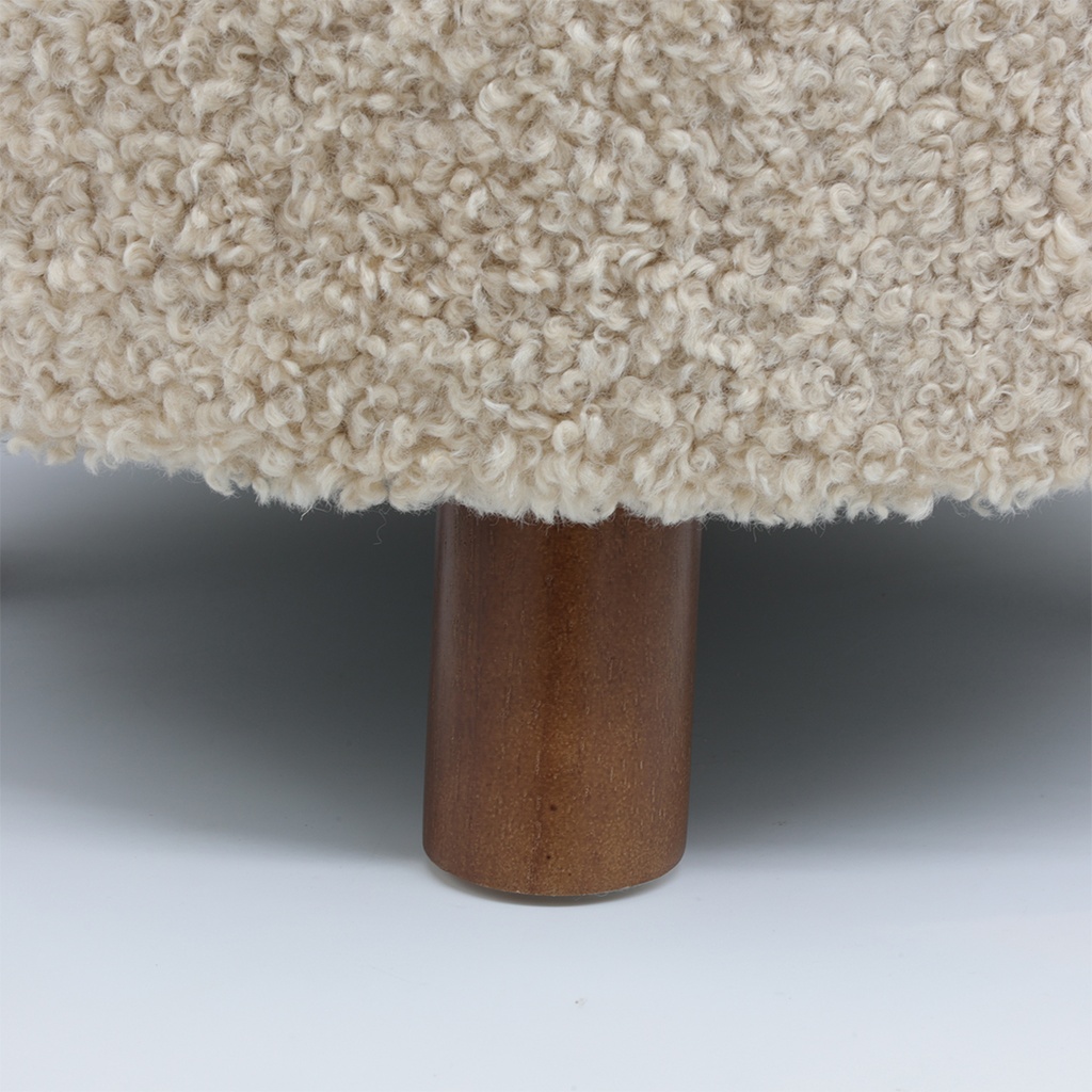 Pouf mouton beige