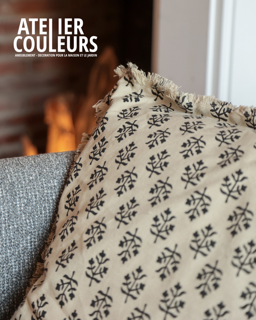 Coussin motif branche