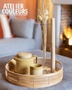 Vase soliflor support bois