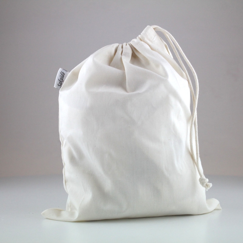 Sac à vrac réutilisable coton biologique écru