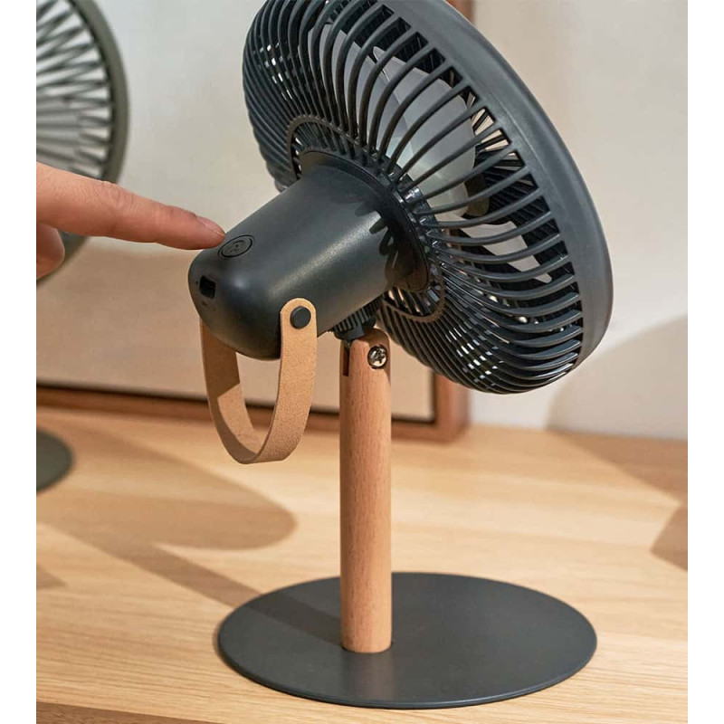 Ventilateur et lampe de bureau détachables Beyond | Gris