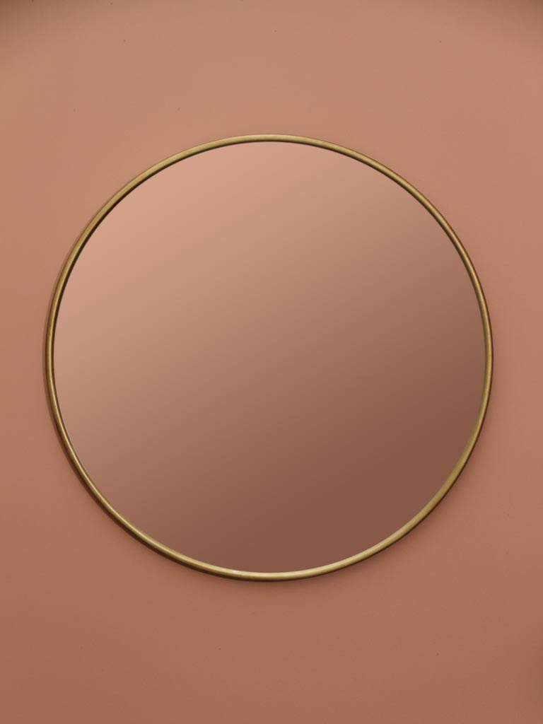 Miroir rond ø 120 cm patine vieil or