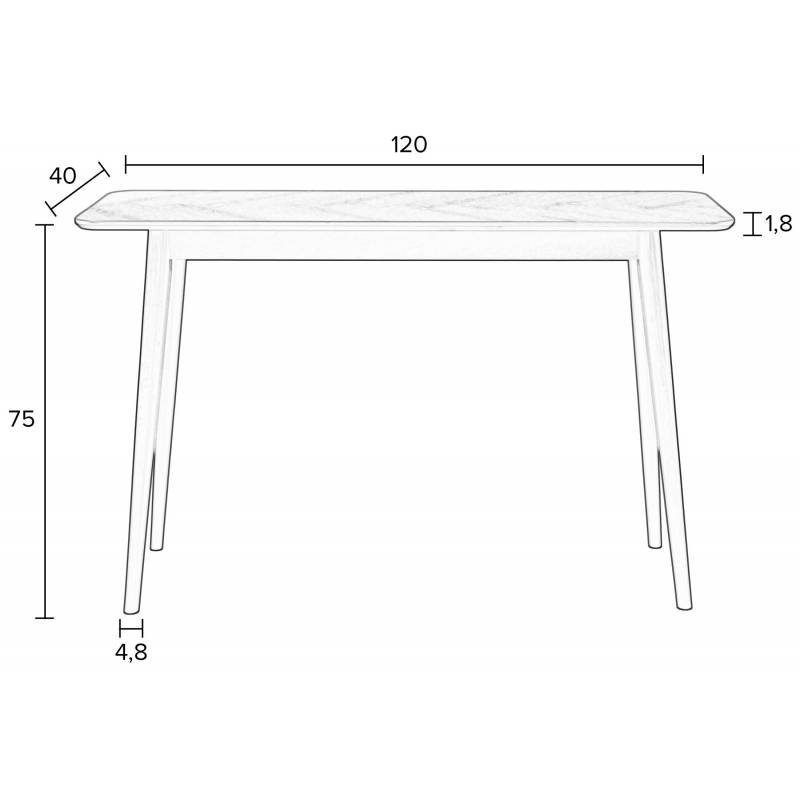 Console Fabio 120x40 Naturel