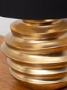 Lampe anneaux d’or avec abat-jour noir