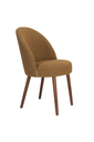 Chaise tissu bouclette ocre