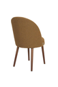 Chaise tissu bouclette ocre