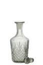 Carafe en verre gravée