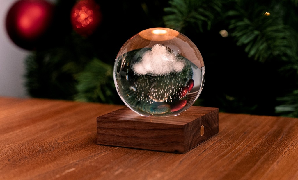 Lumière boule en cristal ambré Nuage de pluie