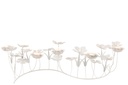 Decoration Fleurs Metal Blanc L