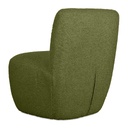 Fauteuil tissu bouclette Kaki