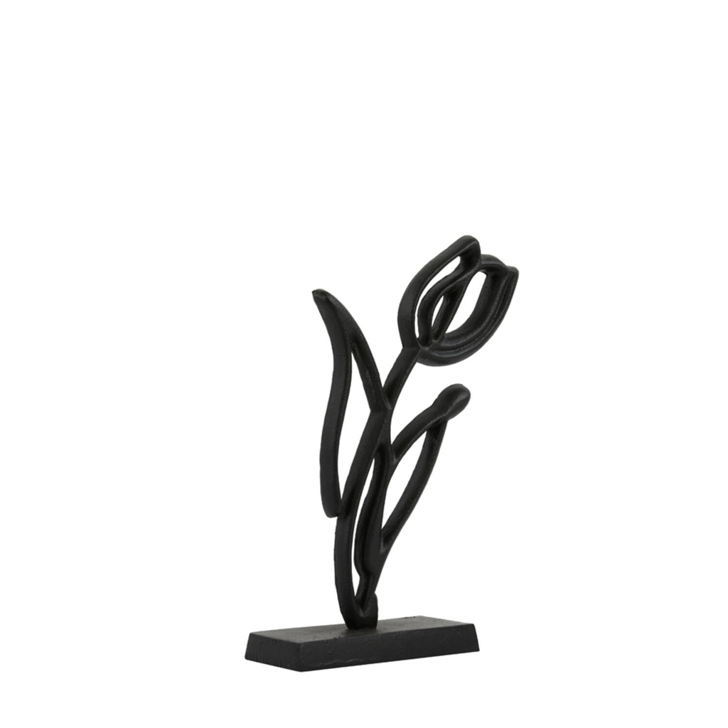 Ornement sur pied TULIPANU noir mat 17x6x35cm