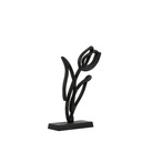 Ornement sur pied TULIPANU noir mat 17x6x35cm