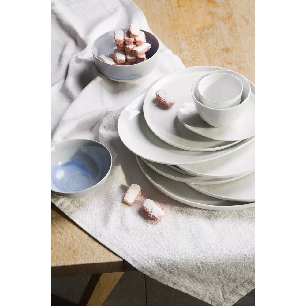 Assiette Porcelino plate blanche ronde