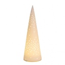 Sapin porcelaine blanc LED lumineux H:32 cm Ø: 11 cm