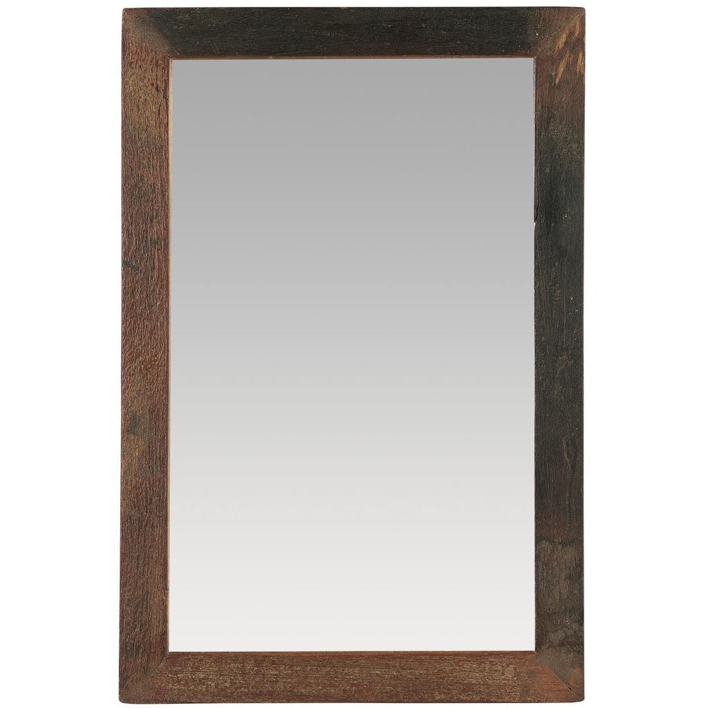 Miroir rectangulaire bois foncé