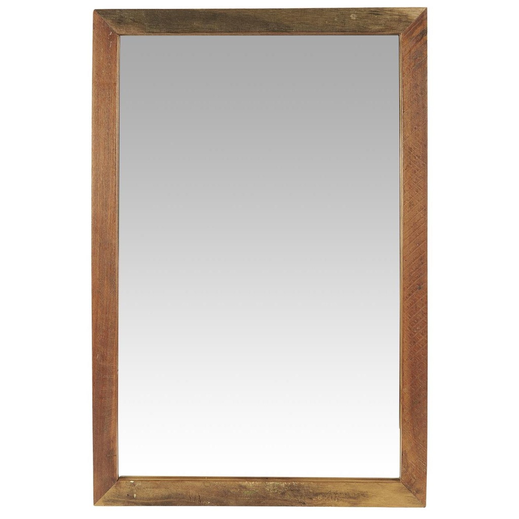 Miroir rectangulaire bois foncé