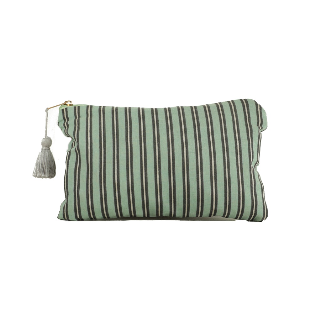 Trousse vert gris