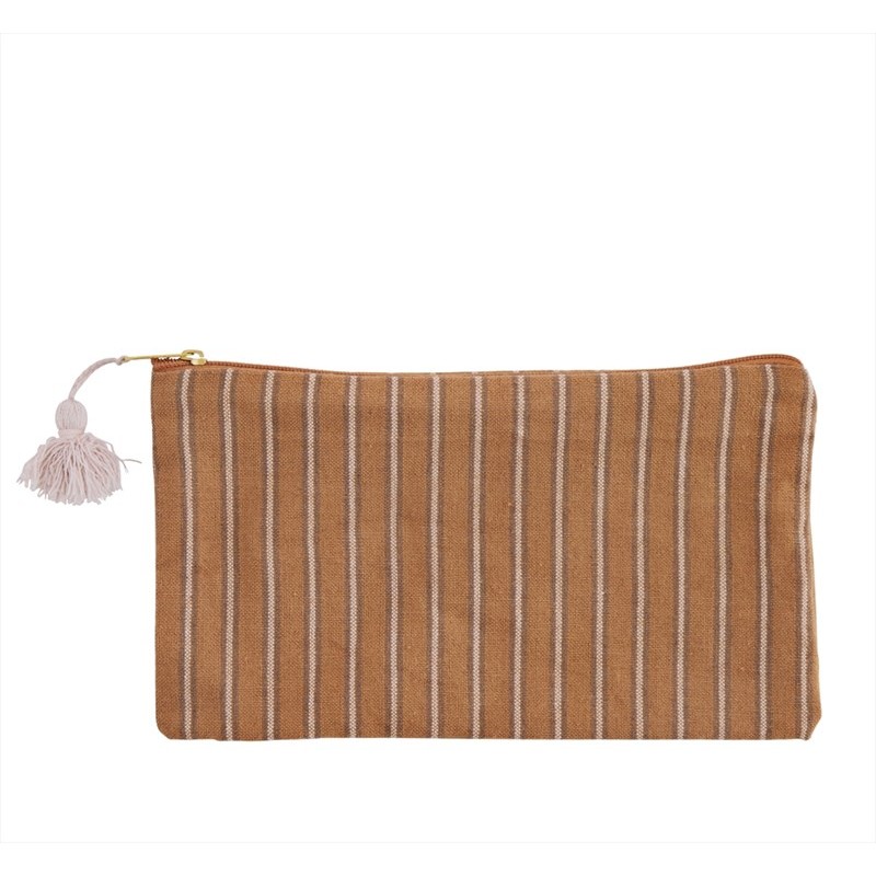 Trousse orange taupe