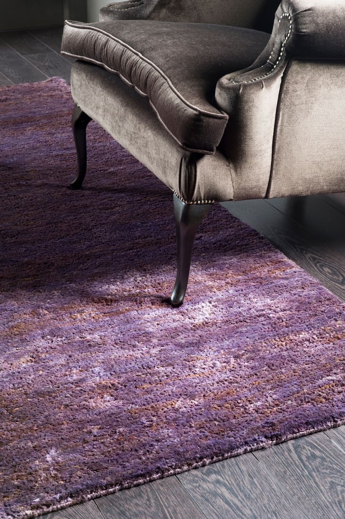 Tapis Descente de lit Chanvre Violet