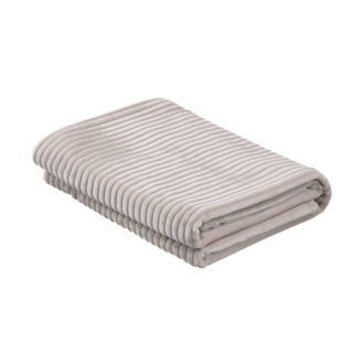 Plaid ultra doux côtelé Gris perle