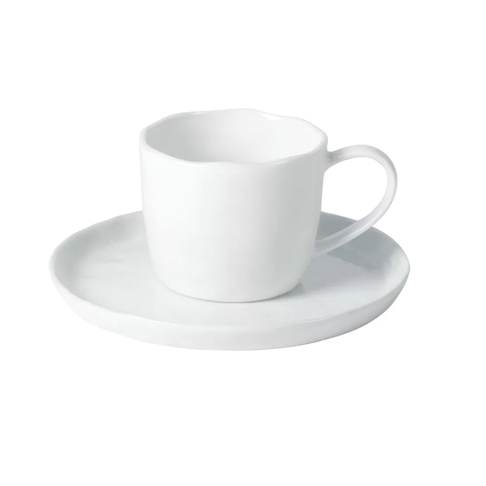 Tasse Porcelino à thé avec anse et soucoupe