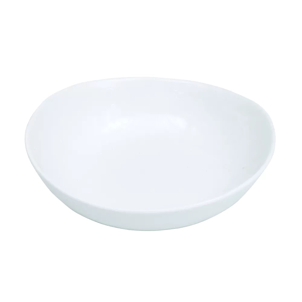 Assiette Porcelino creuse ovale blanche