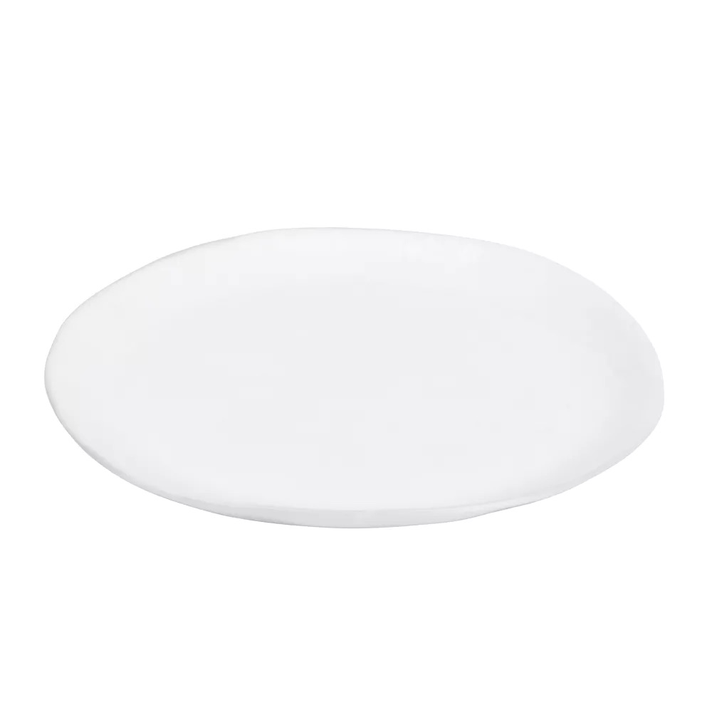 Assiette Porcelino plate ovale blanche