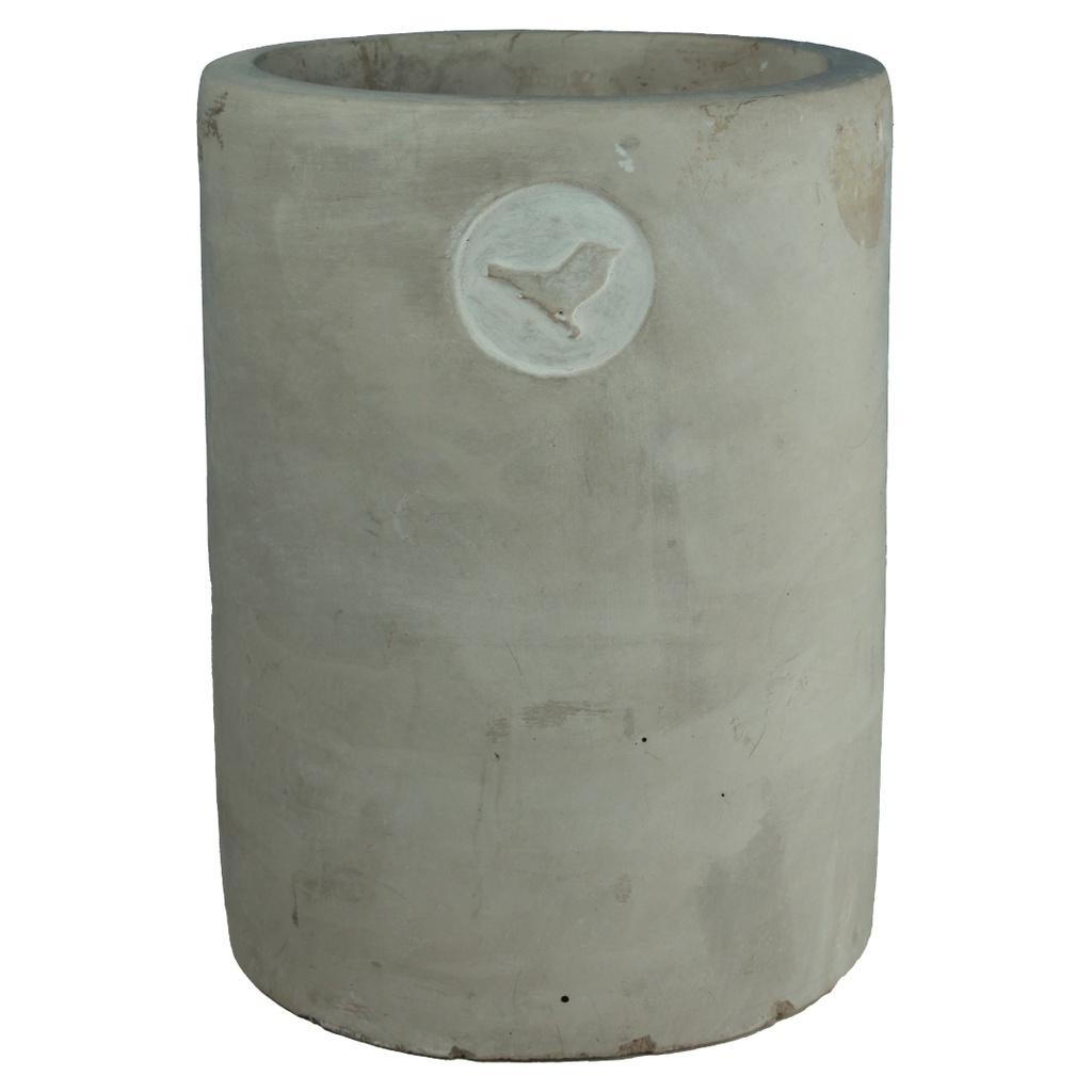 Cache pot rond motif oiseau GM