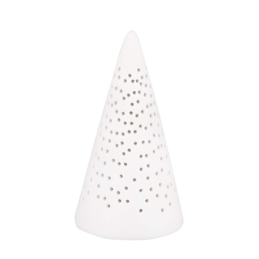 Noël sapin porcelaine LED motifs ajourés mini PM