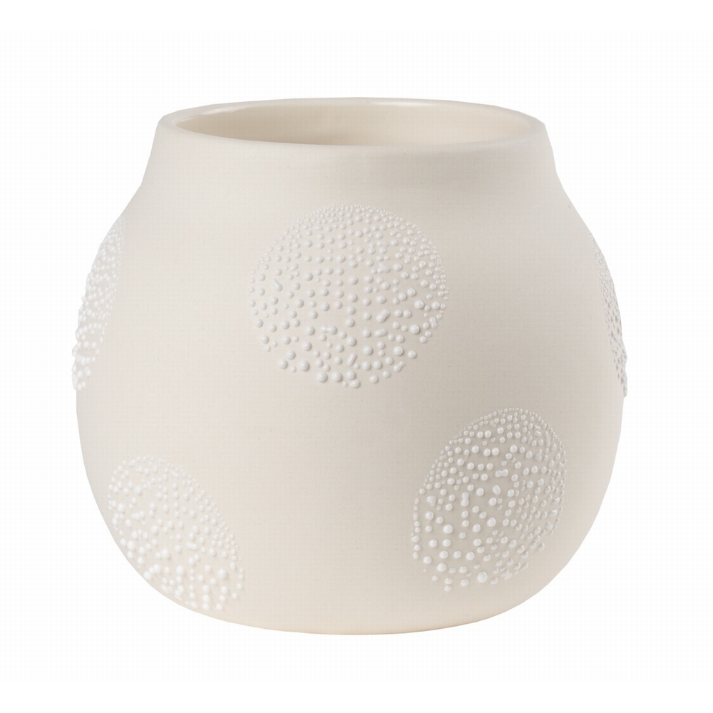 Vase rond porcelaine blanc pico