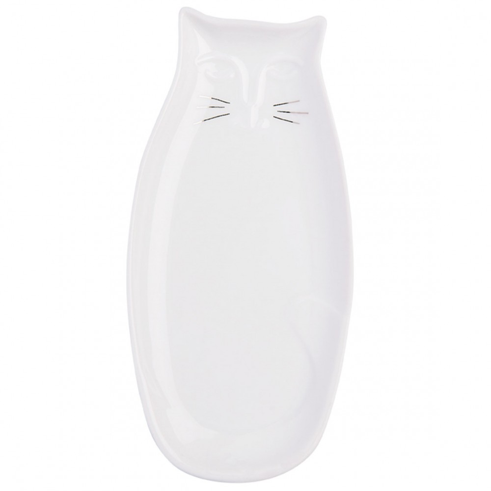 Vide poche chat porcelaine