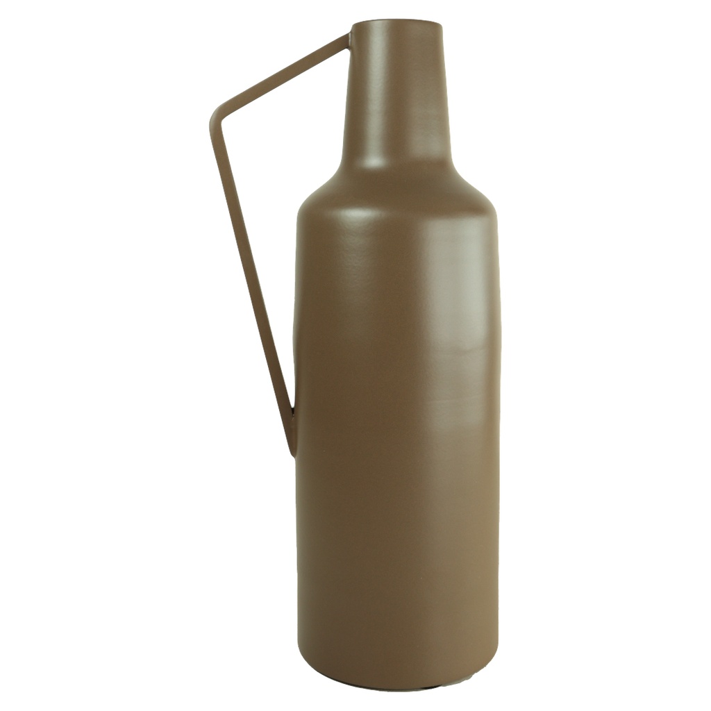 Vase métal taupe