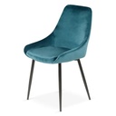 Chaise en velours bleu