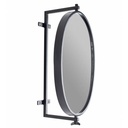 Miroir LARA pivotant oval métal noir